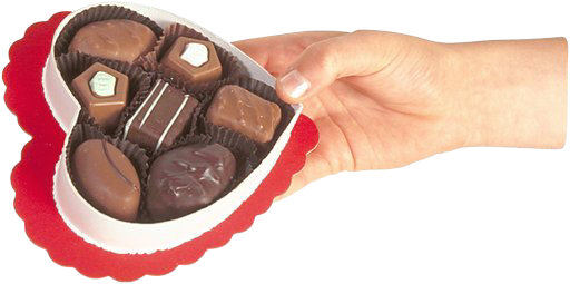 Mr. Hand says, "Have a piece of chocolate, Einstein!"